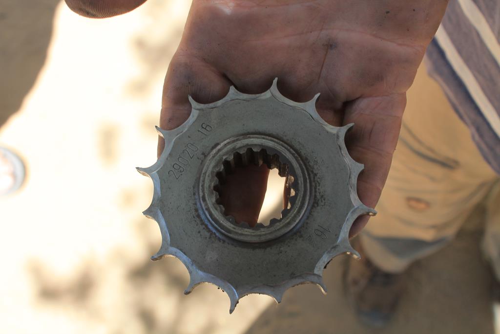 This is how a worn sprocket looks like